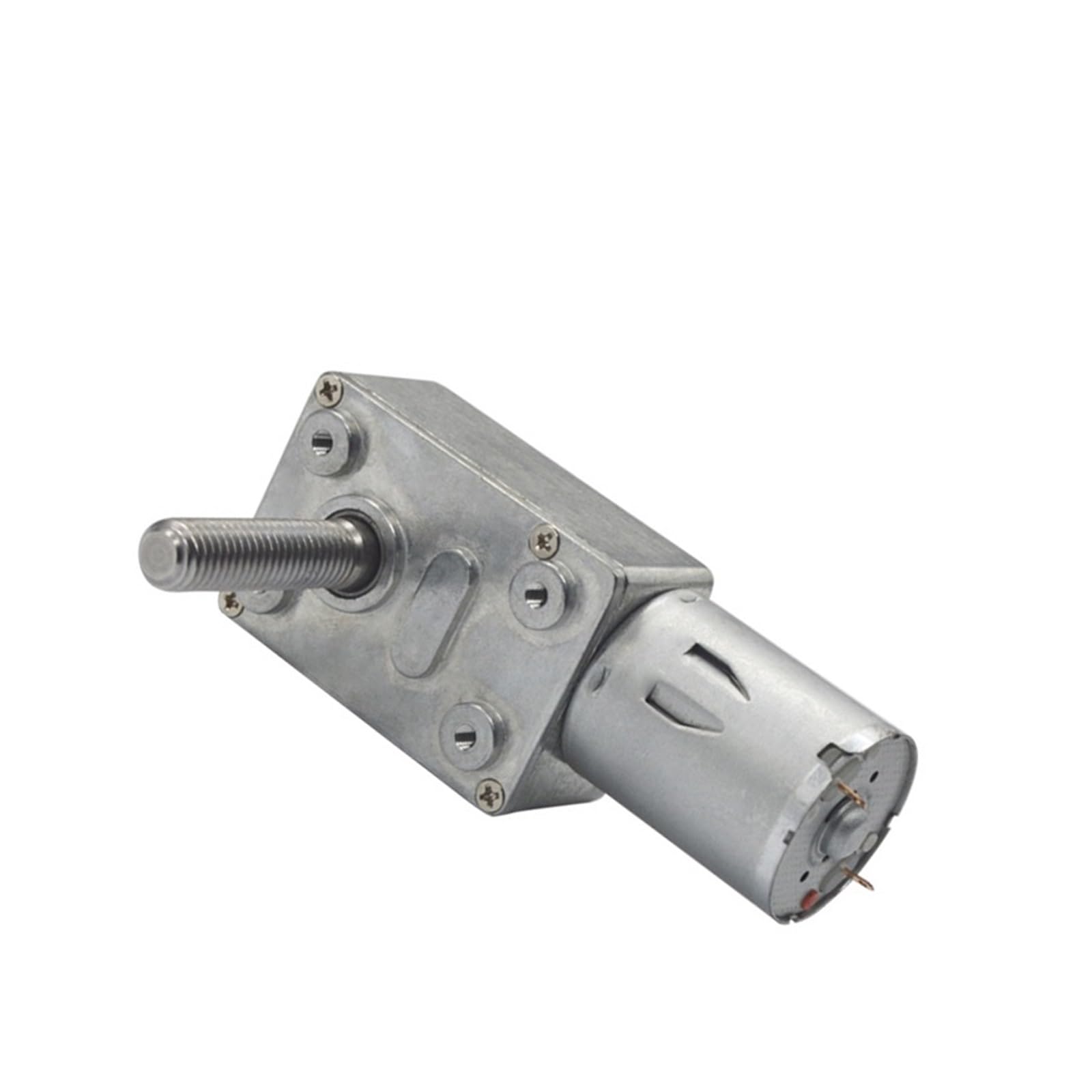 Motorreductor JGY-370 reversible de 24v con eje roscado M8 7