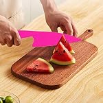 3 Pieces Plastic Kid Kitchen Knife Set, Nylon Chef Knife Children's Safe Cooking Knives for Baking, Fruit, Bread, Cake, Lettuce Knife, Salad Knife