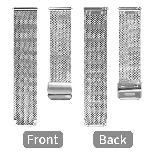 Bracelet montre acier inoxydable 20mm argent interchangeable - 2