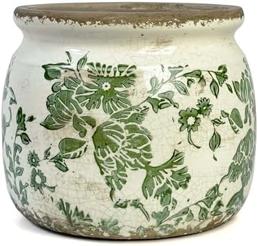 Indoor Plant Aesthetics: How to Turn Your Home Into a Pinterest-Worthy Jungle 🌿 Dosayes Vintage Ceramic Ice Crack Flower Pot with Drainage Holes, Country Rustic Planters for Indoor and Outdoor,Tuscan Decor,Home,Living Room, Garden Decor, Gardening Gift (Country)