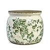 Vintage Ceramic Ice Crack Flower Pot with Drainage Holes Country Rustic Planters for Indoor and OutdoorTuscan DecorHomeLiving Room Garden Decor Gardening Gift Country