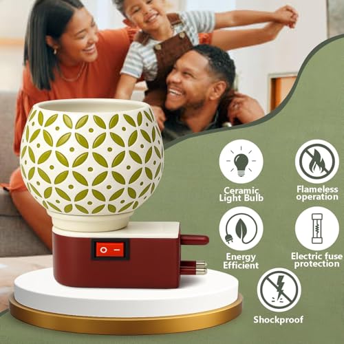 Image of JD FRESH Ceramic Kapoor Dani Night Lamp /Electric Camphor Diffuser Burner for Pooja /Incense Aroma Dhoop Dani /Multipurpose Night lamp Incense Burner for Office /Home /Temple /Mosquito Repellent (JD-1032)