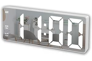 Digital Alarm Clock with Mirror Surface