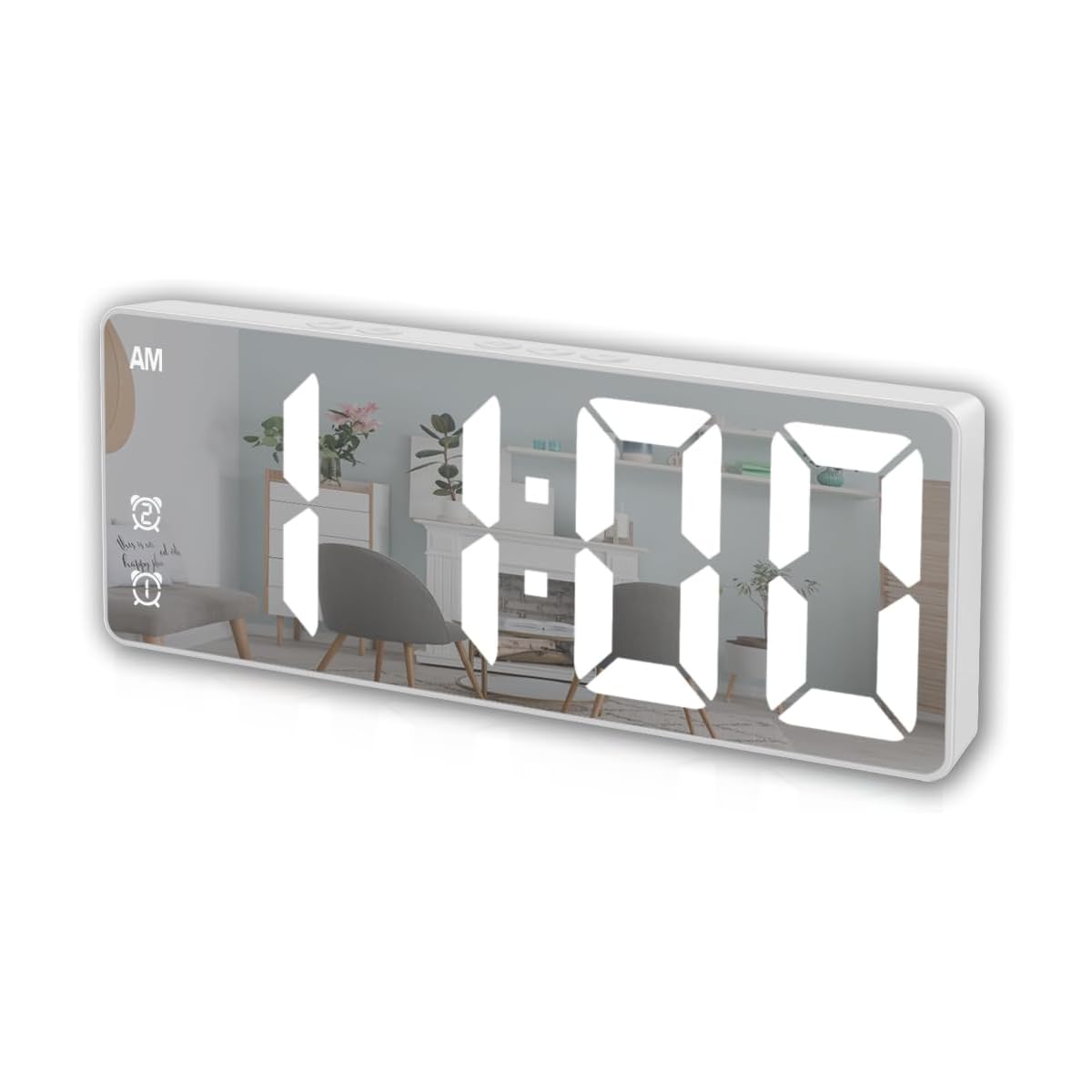 Mirror Finish Large Display Alarm Clock image