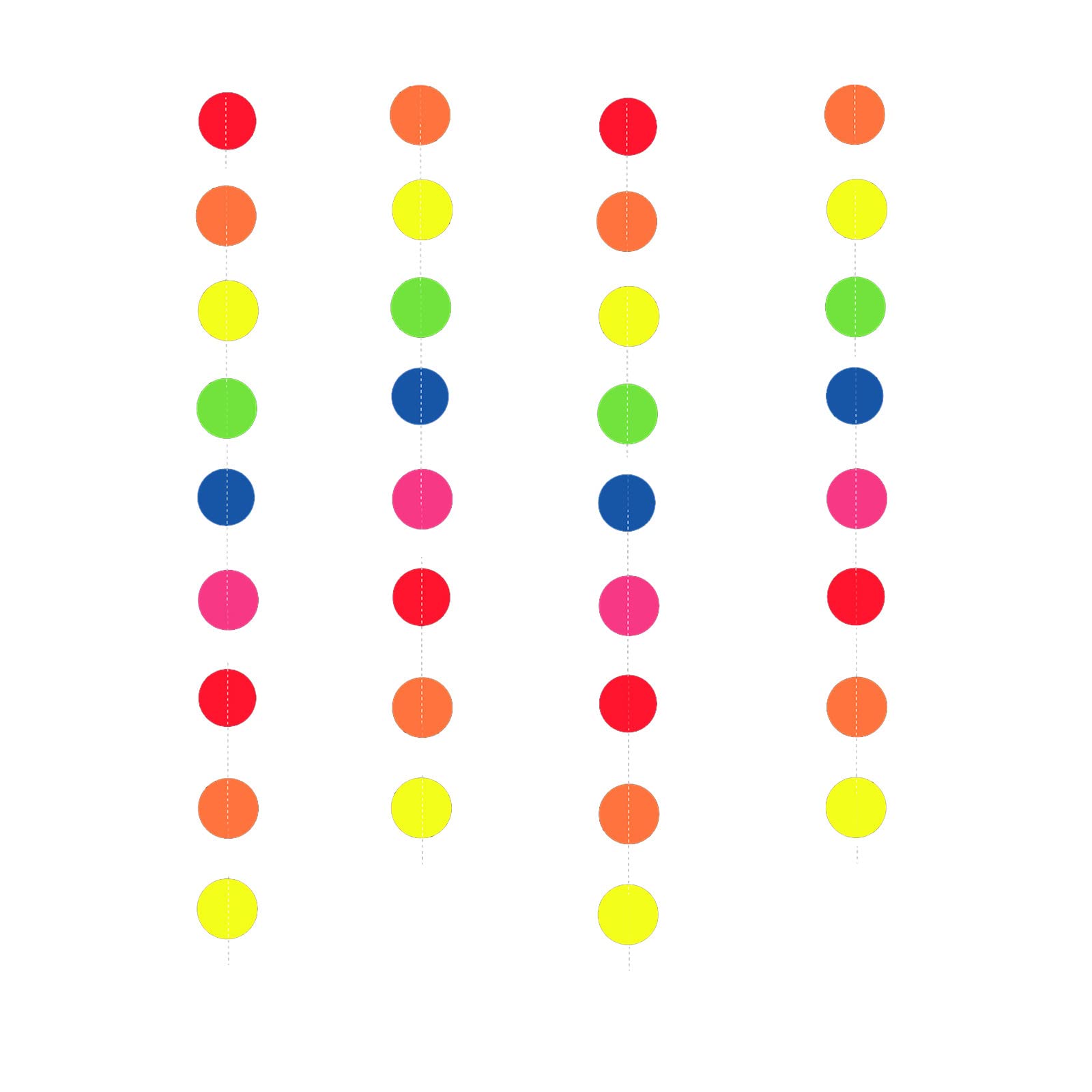 KUBSHYVC Fluorescent Paper String Party Birthday Party Fluorescent Paper Pull Flower Disc FiveStar Note Pendant Pull Flag Light for Pet Detection 385nm (c, One Size)