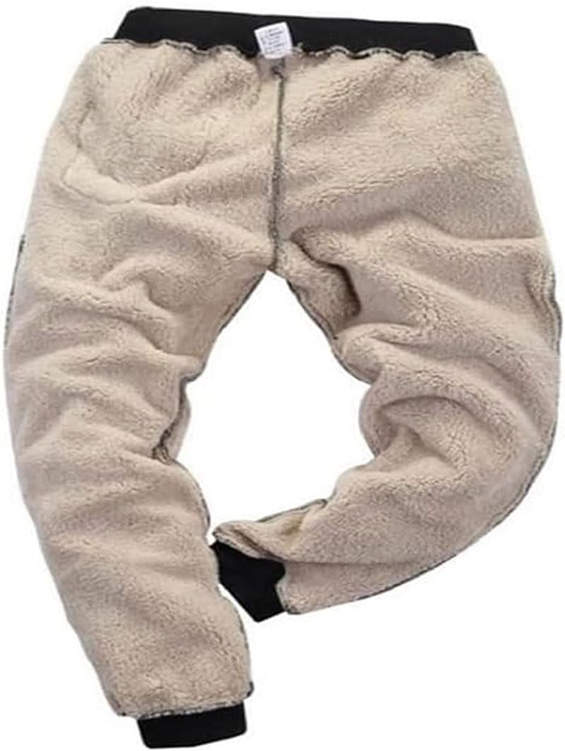 Pantaloni Termici Caldi Foderati Invernali da Uomo, Pantaloni in Pile Termico Leggero E Caldo, Pantaloni for Sport all'Aria Aperta, Pile A Vita Alta, Pantaloni