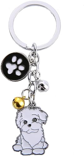 Llavero conmemorativo para mascotas, llavero con colgante de perro, lindas etiquetas de identificación de cachorro, llavero de metal para perros,
