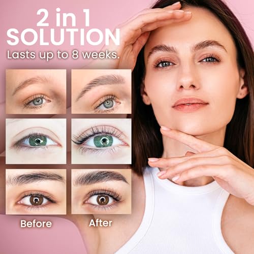 Bloomora BLLAS6523 Lash Lift Kit, Eyebrow Lamination Kit, 2-In-1 Solution, At Home Brow Lamination Kit, Eyelash Lift, Lasts 6-8 Weeks, 15 Applications, Diy Perm Kit thumb #2