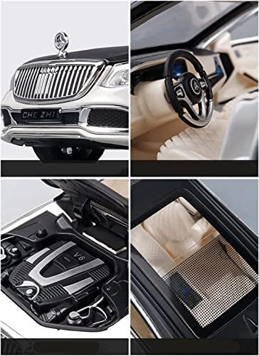 Image of Alokik Enterprise Toy car Model 1:24 for Maybach S600 Alloy Metal Car Model Diecast Toy with Sound and Light Great Gift for Boys and Girls Above 3 Year【Colors as Per Stock】