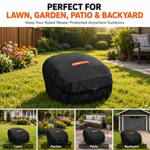 Funda para Robot Cortacésped para STIHL iMOW RMI 632 C, Cubierta 420D Oxford para Guardar el Cortacésped Automático, Protección para Jardín, Terraza y Garaje