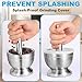 Pwkauka 18/8 (304) Stainless Steel Mortar and Pestle Set,Mortar and Pestle with Non-Slip Base for Spice Grinder, Herb Crusher, Pill Crusher, Pesto Maker for Kitchen, Easy to Clean