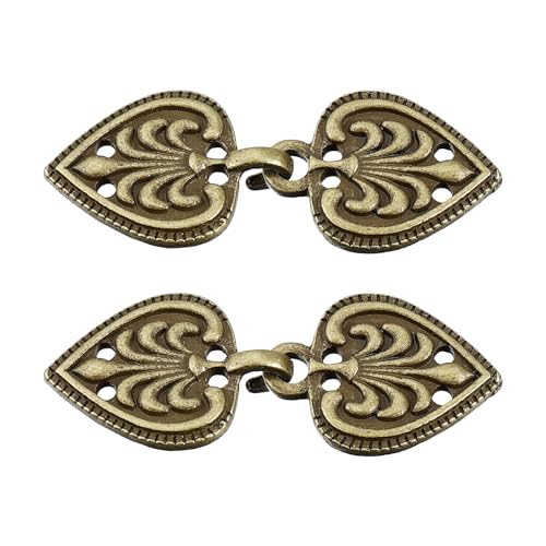 Fermoirs à coudre bronze pour cape et châle (2 paires) | Accessoire uxcell