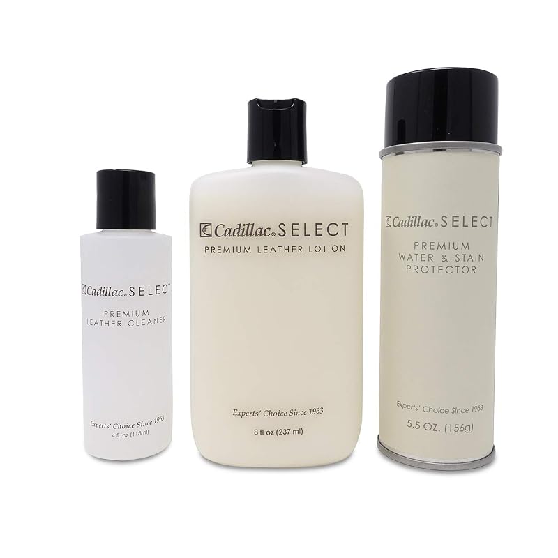 Kit Cadillac Select para Limpeza, Condicionamento e Proteção de Couro Liso com 3 Peças