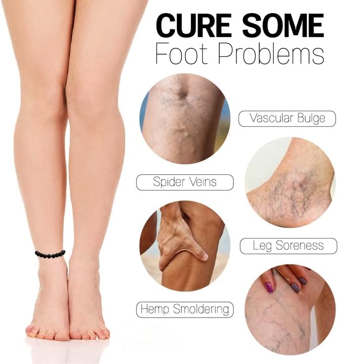 Miniatura 2 de Tobillera antihinchazón de obsidiana negra adelgazante, pulsera de obsidiana negra natural, pulsera de terapia magnética, pulsera de cuentas de