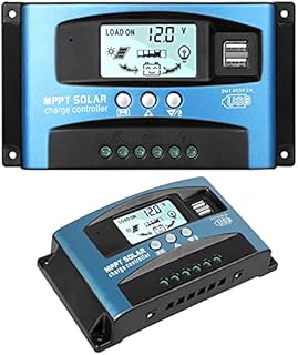 EEEKit MPPT 100A Solar Charge Controller, Upgraded Solar Panel 12V 24V Dual USB Intelligent Regulator, Adjustable Parameter Backlight LCD Display and Timer Setting, Multi-Function Protection