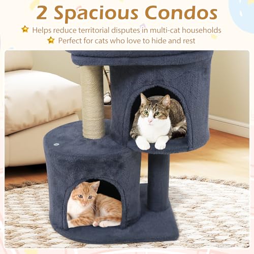 Árbol para gatos pequeño indoor 26 pulg con postes rascadores miniatura 7