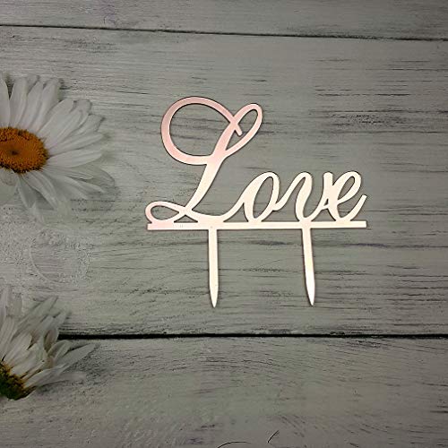 Jieein NJ-0244 Love Cake Topper - Wedding/Engagement/Bridal Shower/Anniversary/Birthday/Bachelorette/Confession Party Decorations Supplies thumb #4