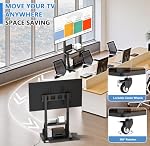 Mobile TV Roulement des chariots TV Stand avec Power Outlet pour 42 à 100 télévision lourde portable de pouce TV Sur les roues, réglage de la hauteur, maintien jusqu'à 180 LBS, Vesa 200×200-900×600mm