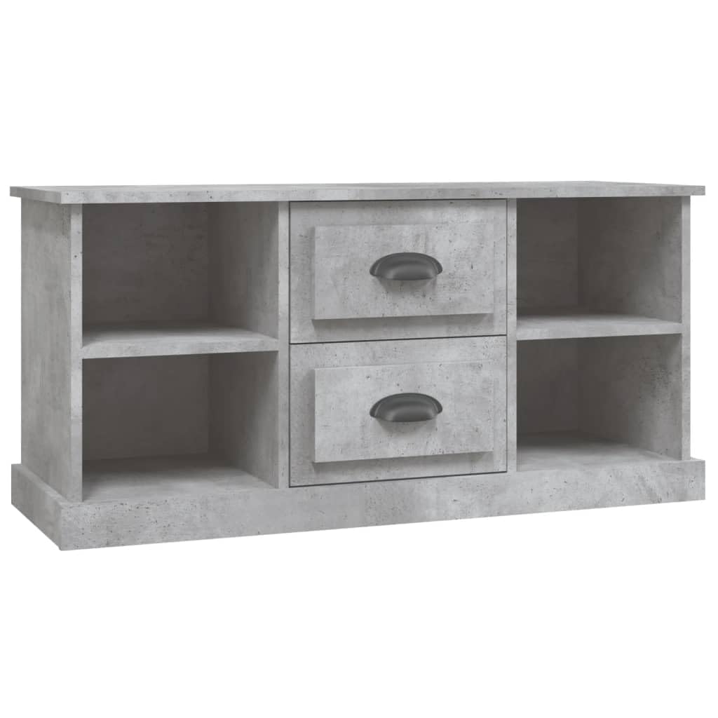 Hothingwell Szafka pod telewizor szary beton 99,5x35,5x48 cm drewno