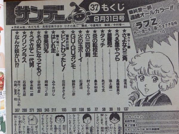 少年サンデー1983年　32〜37・39、40号　昭和 少年サンデー1983年32〜37・39、40号昭和