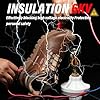 R-Win Waterproof Safety12KV Insulated Shoe for Men Women Slip On Button Tighten Non Metal Composite Plastic Toe Cap Trainers Non Slip Puncture Proof Work Boots Brown #2