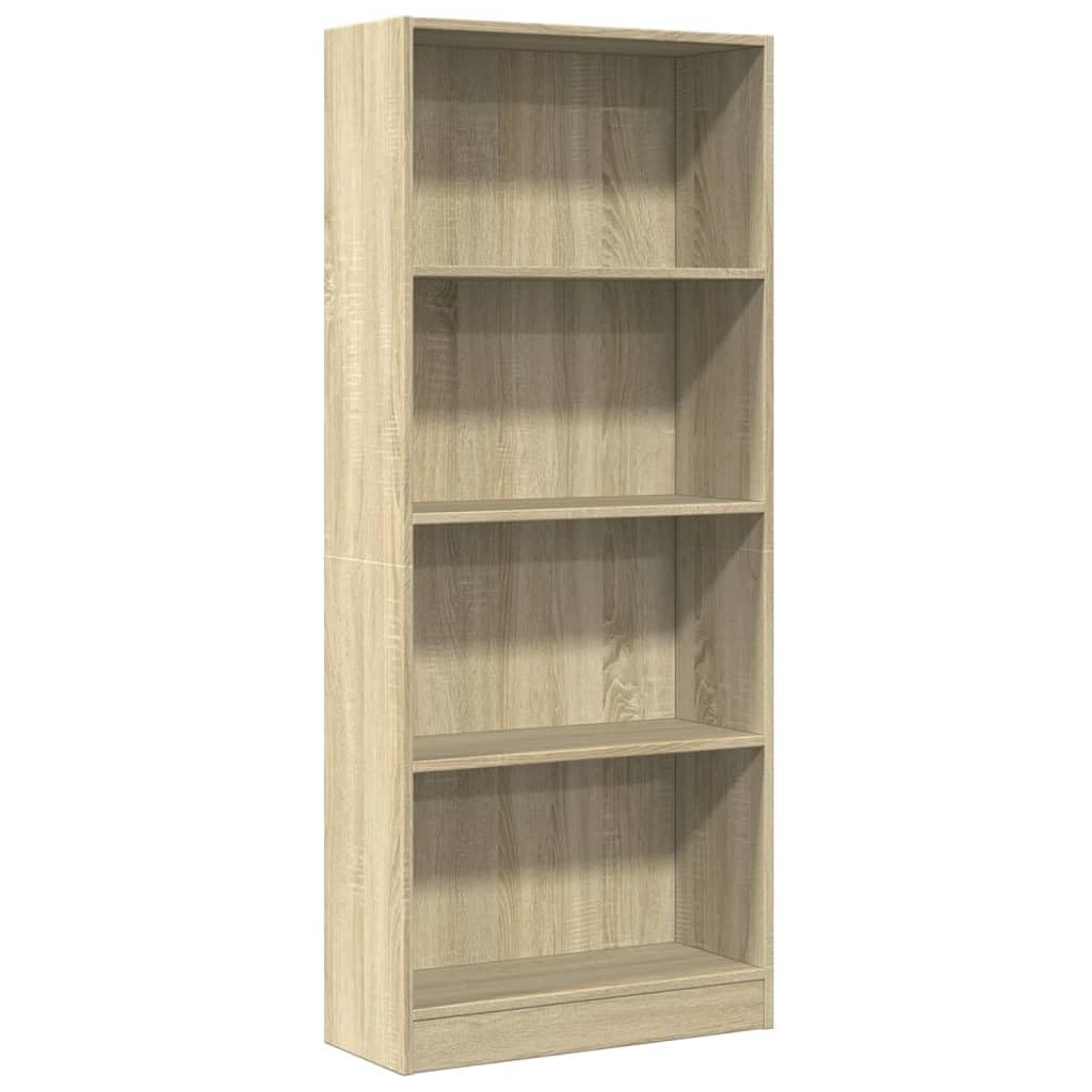 vidaXL Bibliothèque chêne Sonoma 60x24x143 cm Bois d'ingénierie, étagère à Livres, Porte-​Livres, Support à Livres, Armoire de Rangement