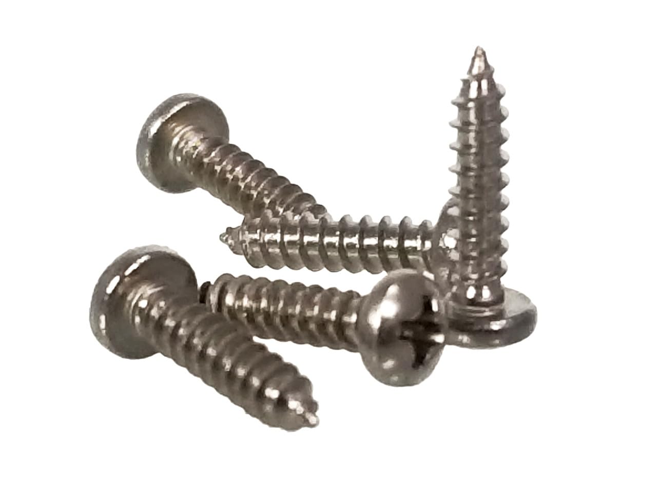 100pc. #2 x 3/8ths-inch Stainless Steel Phillips Round-Head Screws