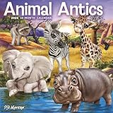 Carousel Calendars, Animal Antics 2026 Mini Wall Calendar, 7'' X 7'', 16-Month Calendar with Stapled Binding
