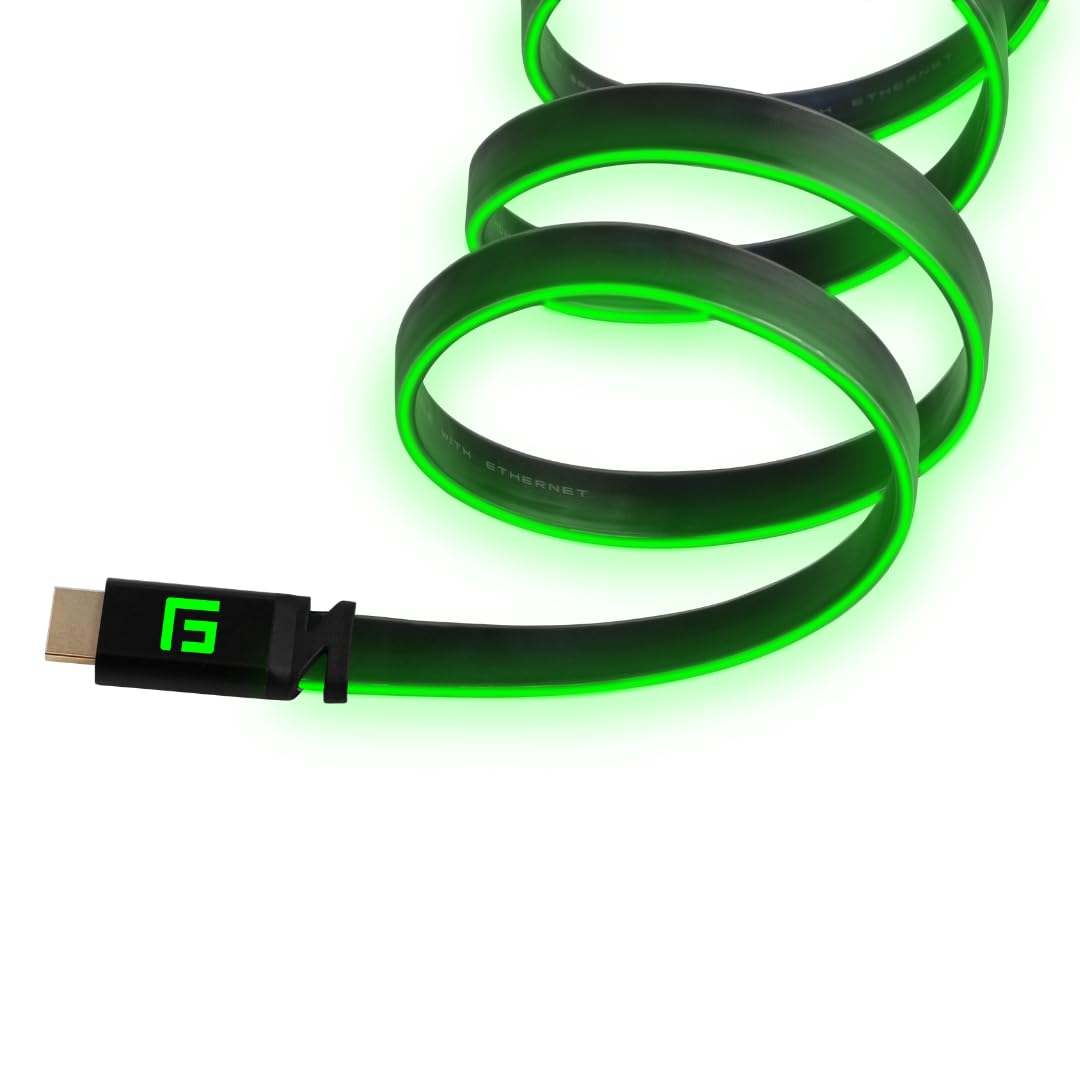 Led Light By Cat5 Cable Built In Red LED Light 6 Ft High Speed 4K HDR
