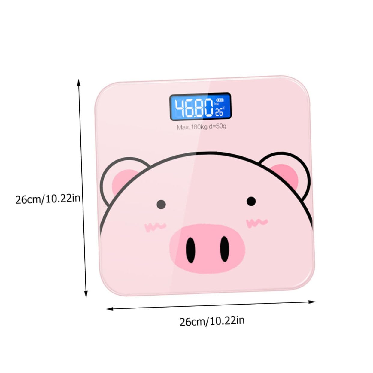 Báscula Digital Cuerpo con Diseño de Dibujos Animados Sensor Inteligente Pantalla LCD Hd Carga USB para Uso Doméstico y Deportivo