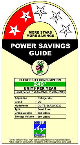 Image of LG 335 L 2 Star Frost Free Inverter Double Door Refrigerator (GL-T372LPZU, Shiny Steel, Convertible)