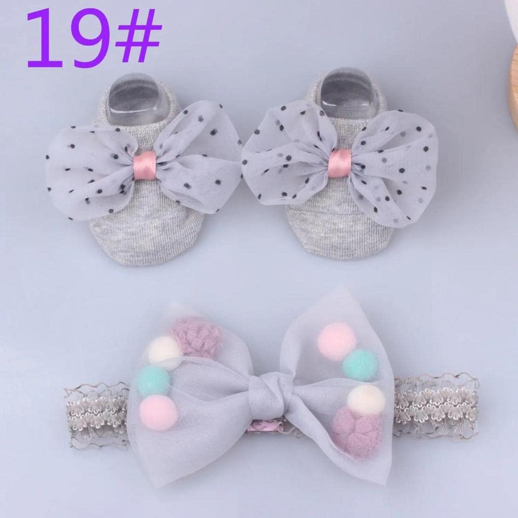 Fashion Alley Baby Girls Headband and Socks Set | Soft Stretchy Headband and Cozy Socks | Pack of 1 | Assorted Colours Random Colour Included 4