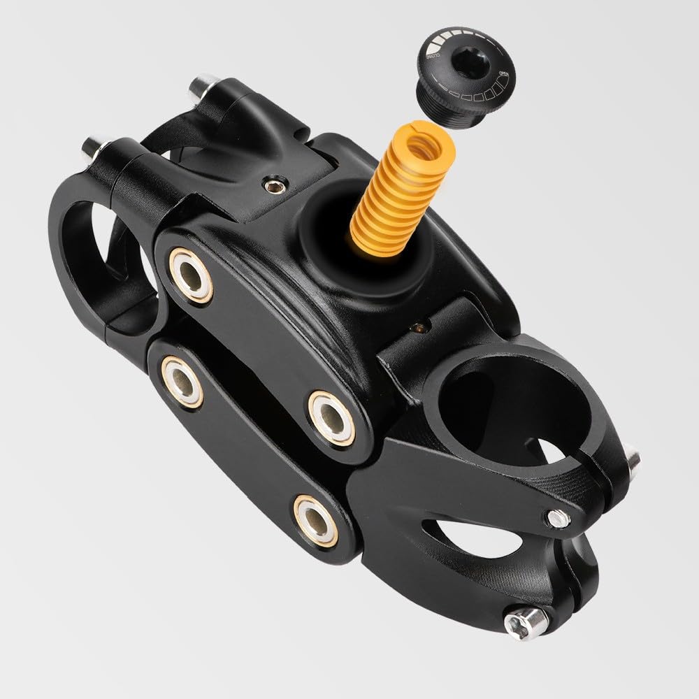 Stelo di Sospensione Attacco Manubrio per Bicicletta, Ammortizzante, per Bici da Strada, Ghiaia, Ibrida e E-Bike, 7 Gradi, 90 mm