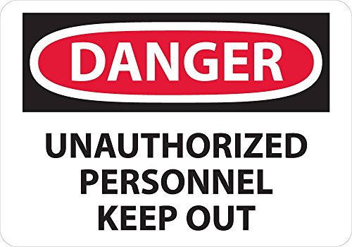 Panneau Unallowed Personnel Keep Out en plastique rigide National Marker D143R