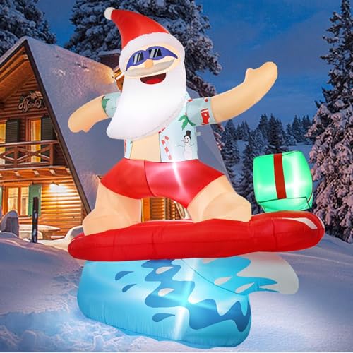 Surf into Holiday Fun: Inflatable Santa!