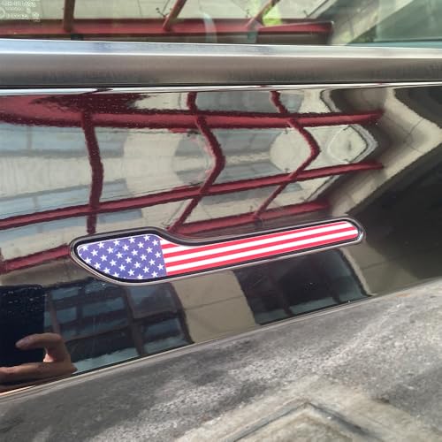 Image of Tesla Door Handle Sticker, American Flag Pattern, Suitable for Model 3 and Model Y (USA Flag)
