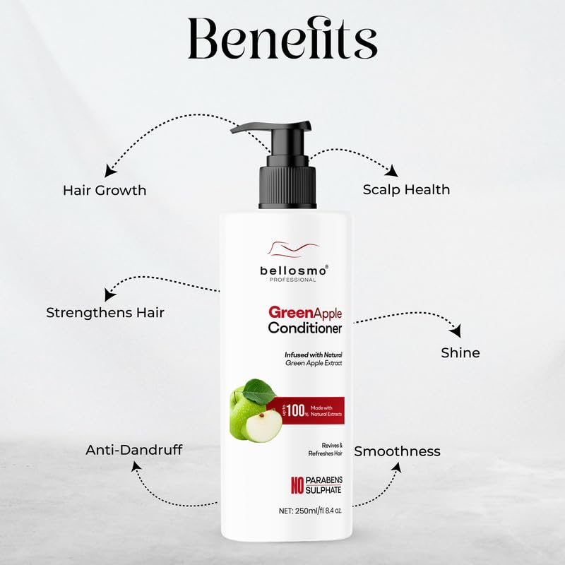 Image of Apple Conditioner With Natural Apple Extracts For Soft Smooth And Manageable Hair Suitable For All Hair Types-250 ML