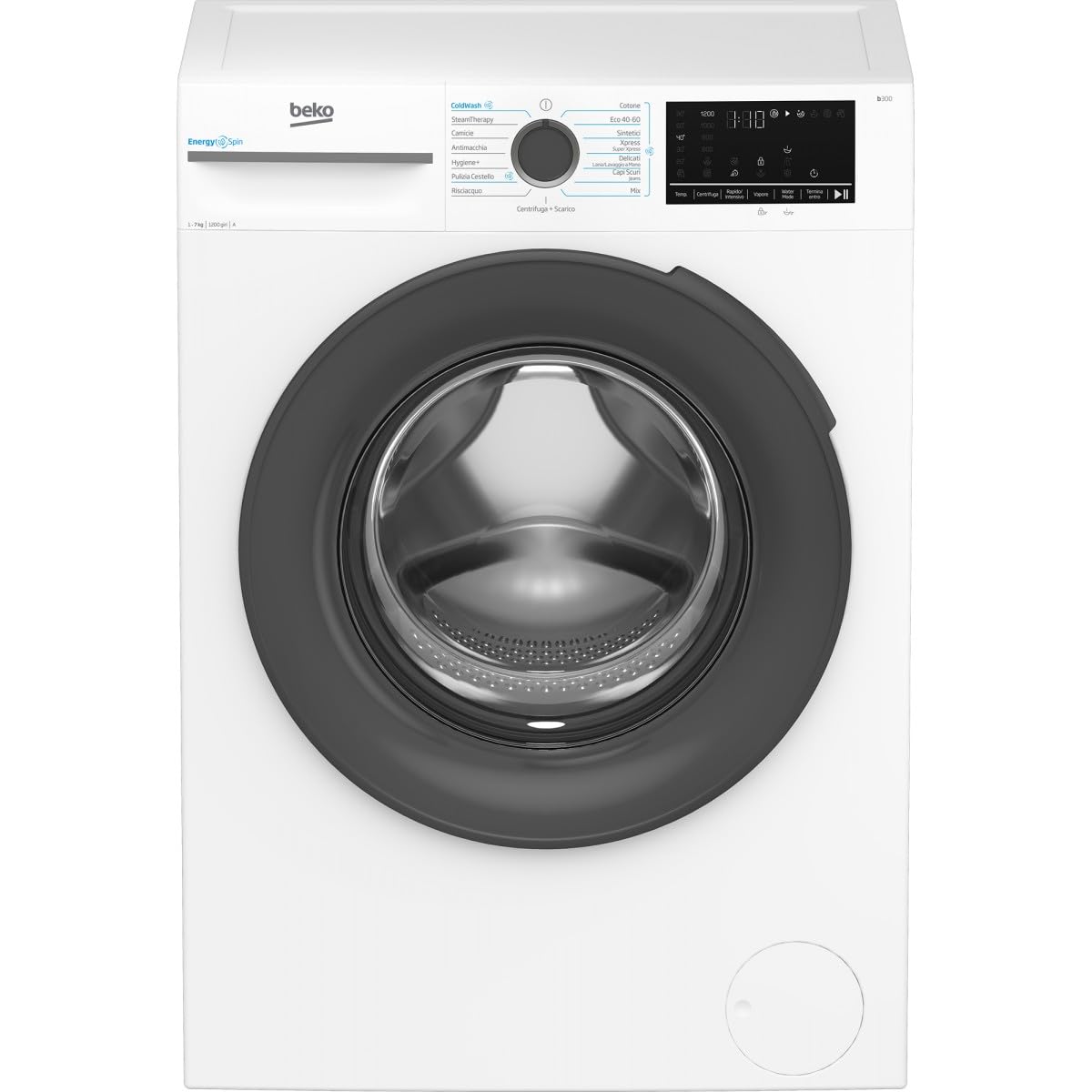 Beko Lavatrice SNELLA 45CM 7KG 1200G A INV DISP VAP OB
