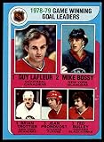 Hockey 1979-80 Topps #7 Guy Lafleur/Mike Bossy/Bryan Trottier/Jean Pronovost/Ted Bulley LL VG