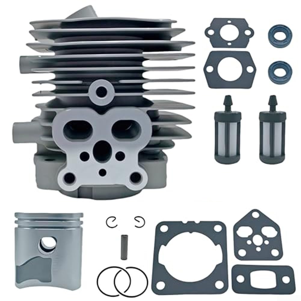 Kit cilindro per soffiatori a foglia BG86 BG86C SR200 4241 020 1203 con guarnizione completa ricostruzione, set di scintille e filtro aria per un uso efficiente delle attrezzature esterne