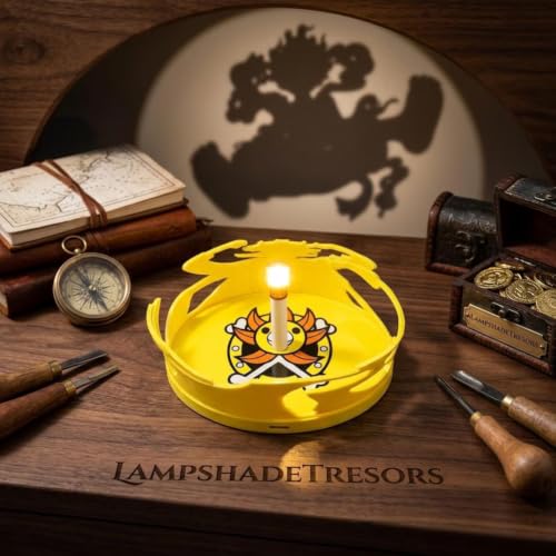 Image of Mini Monkey D. Luffy Shadow Lamp | One Piece LED Anime Night Light | USB Powered Decorative Desk & Bedside Lamp | Shadow Illusion Light for Bedroom, Gaming Room & Anime Room Decor