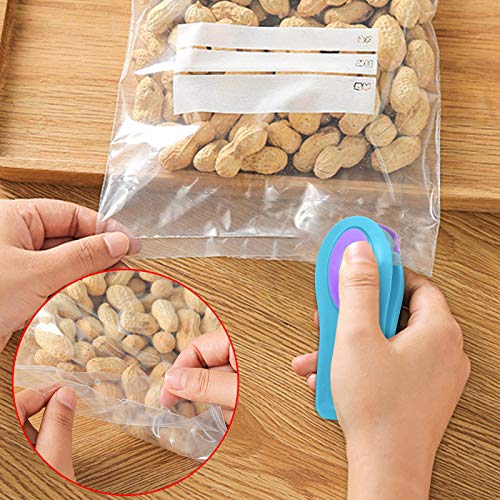 DIFENLUN Mini Sealing Household Machine, Portable Heat Bag Sealer Pressure Vacuum Plastic Sealer for Airtight Food Storage Saver(1pc, Blue)