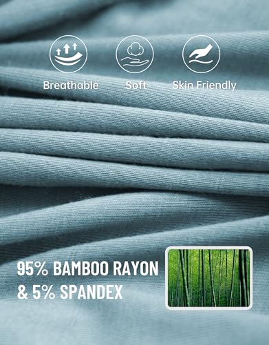 COLORFULLEAF Men's Underwear Soft Rayon Made From Bamboo Boxer Briefs for Men Pack with Fly Opening3