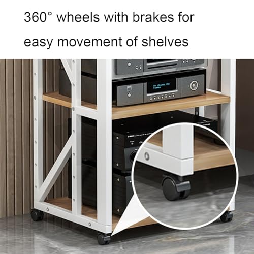 Support audio à 3/4/5 niveaux étagère d'angle en bois multimédia mobile
