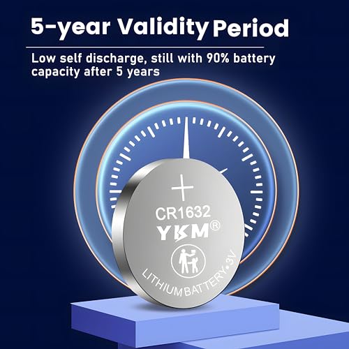 Baterías de Litio YKM CR1632 3V Paquete x5 para Relojes miniatura 5