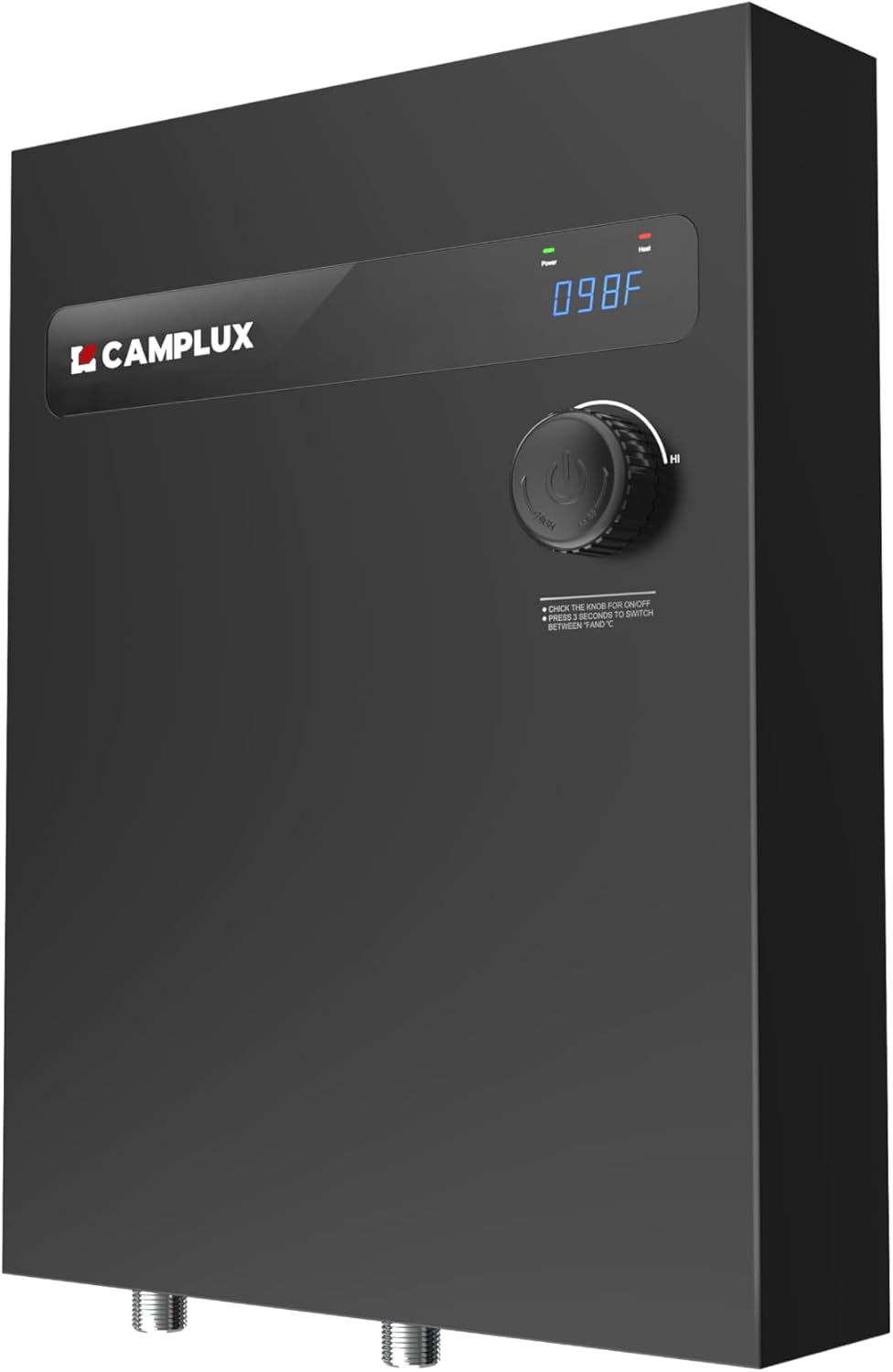 CAMPLUX Electric Tankless Water Heater 27kW 240V, Instant Hot Water Heater, Selfmodulating