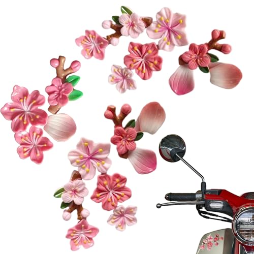 Bilklistermärken | Avtagbar vattentät bildekoration – bilblomklistermärken set för säker körning och spegelfönster, skåpbil, båt