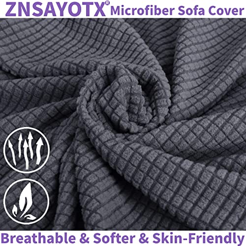 Znsayotx Super Stretch Chair Slipcover Universal Sofa Chair Covers For Living Room Dogs Pet Furniture Protector Spandex Armchair Slipcovers With Anti Slip Foam Sticks (Dark Grey, Chair) #TOP2