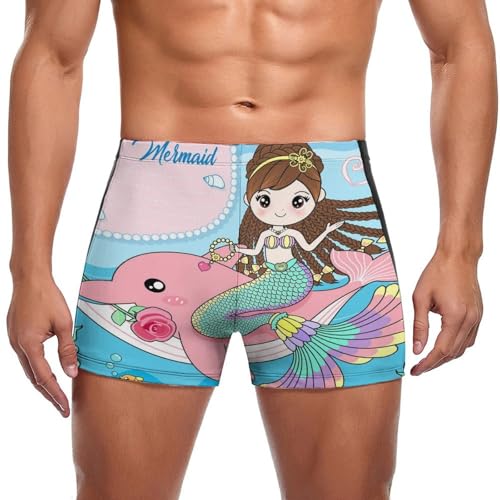 Short de bain pour homme imprimé dauphin idéal pour les vacances à la mer