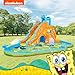 SUNNY & FUN Spongebob Deluxe Inflatable Water Slide Park - Heavy-Duty for Outdoor Fun - Climbing Wall - Easy to Set Up